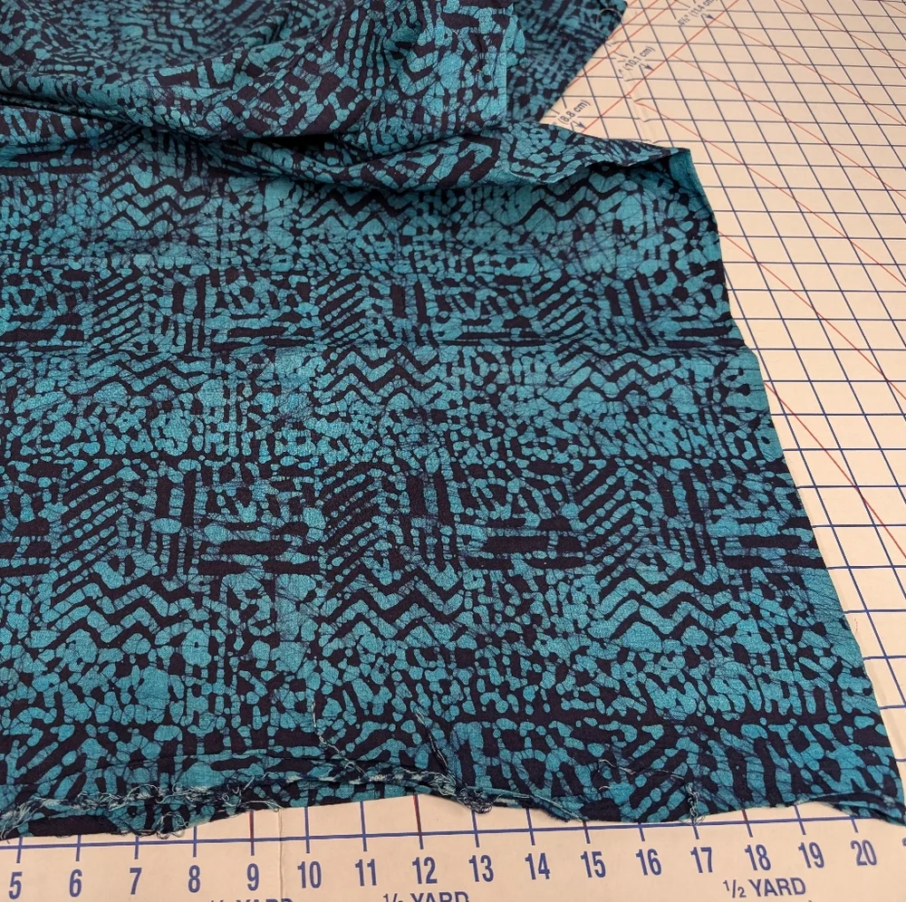 Batik Quilters fabric Blue and turquoise from Quilters Stash